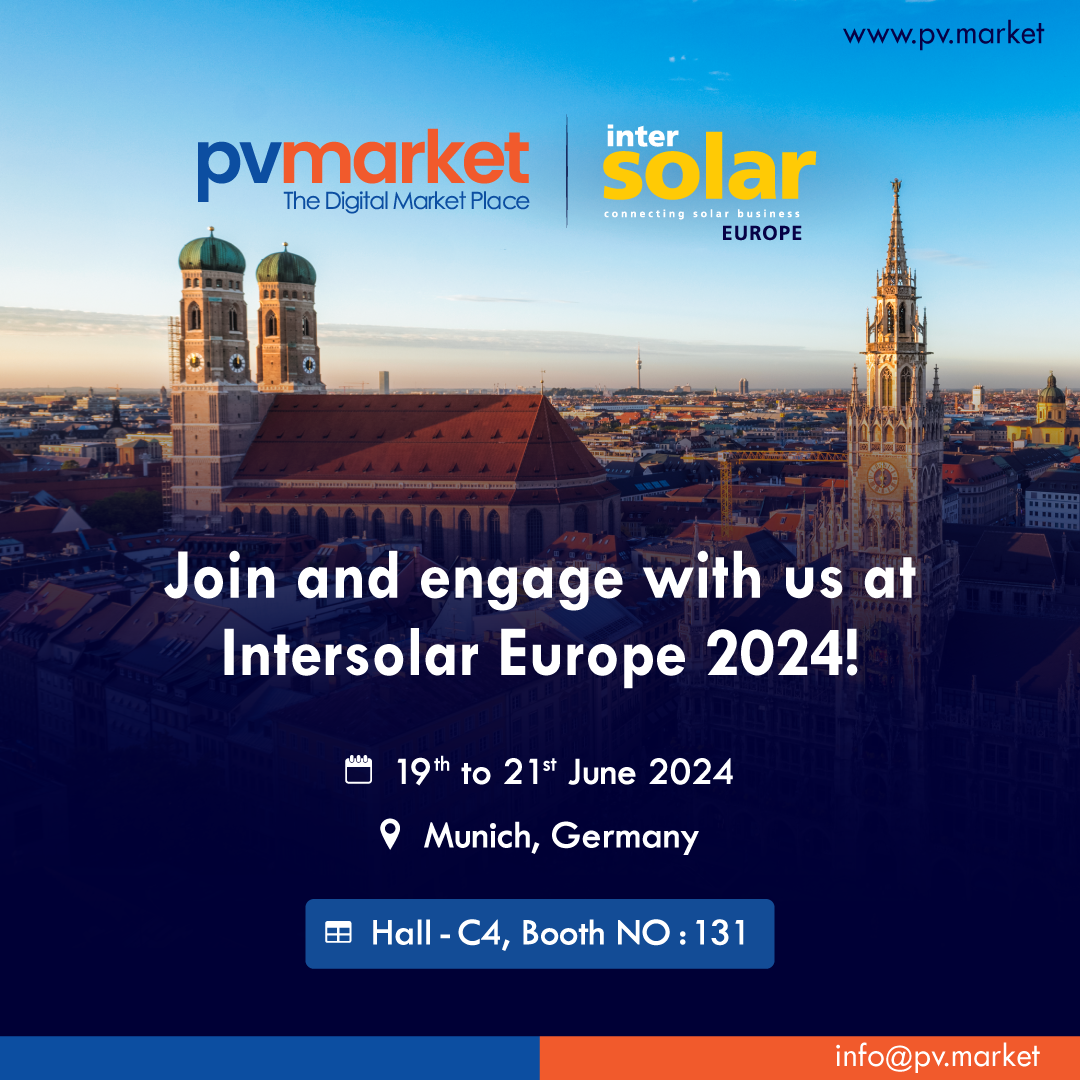 Join and engage with us at Intersolar Europe 2024! Our team will be present at Hall - C4, Booth Number: 131 throughout the event.