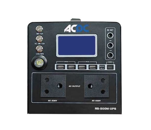 ACDC 500W 384WH Pure Sine Portable Back-Up Kit with UPS